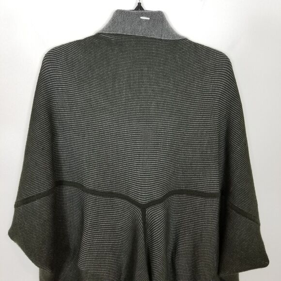 LULULEMON Exaltation Reversible Open Front Cardigan Sz M Gray/Forest  Knit - Picture 6 of 8
